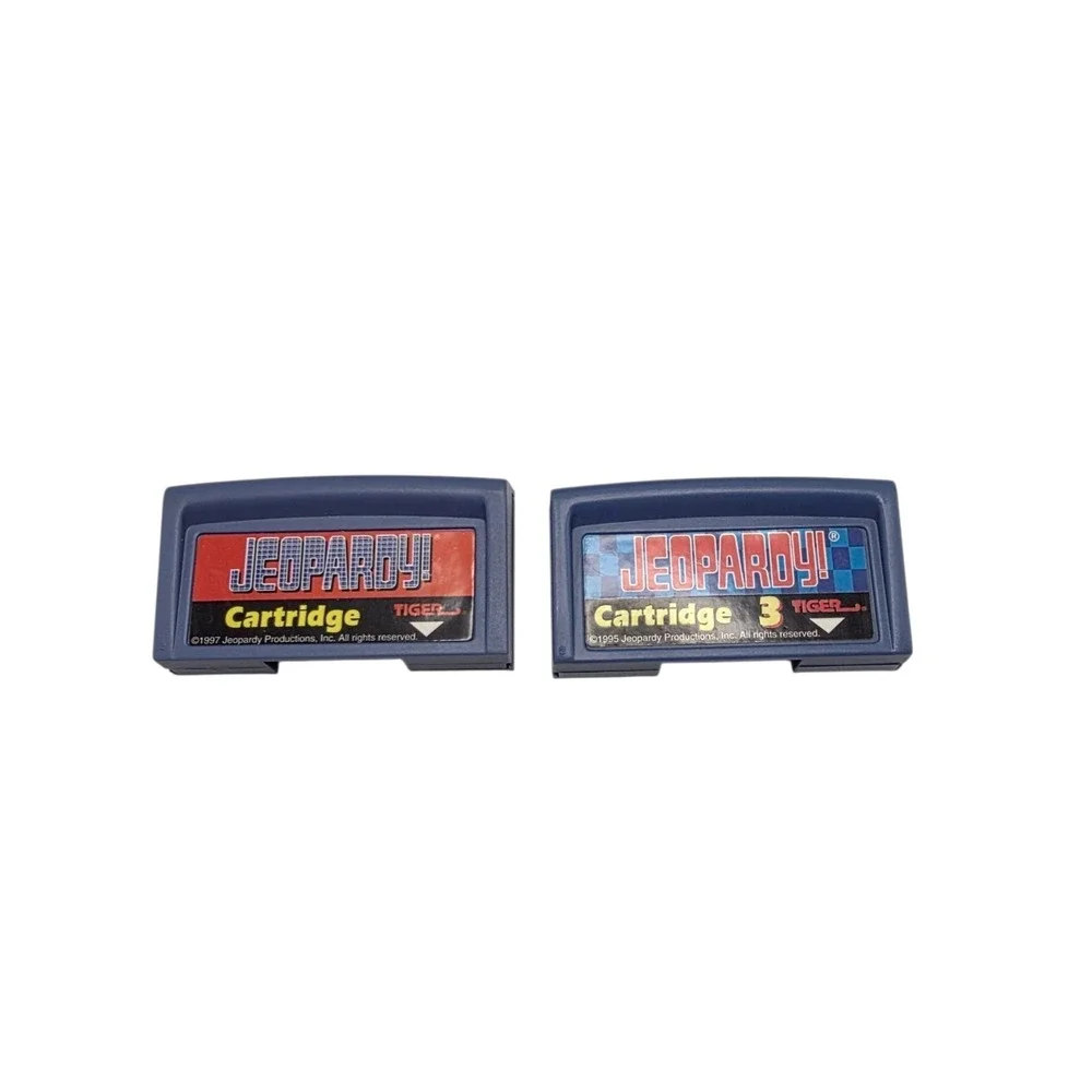 Tiger Electronics Jeopardy Hand Held Game With Cartridges & Answer Question Book